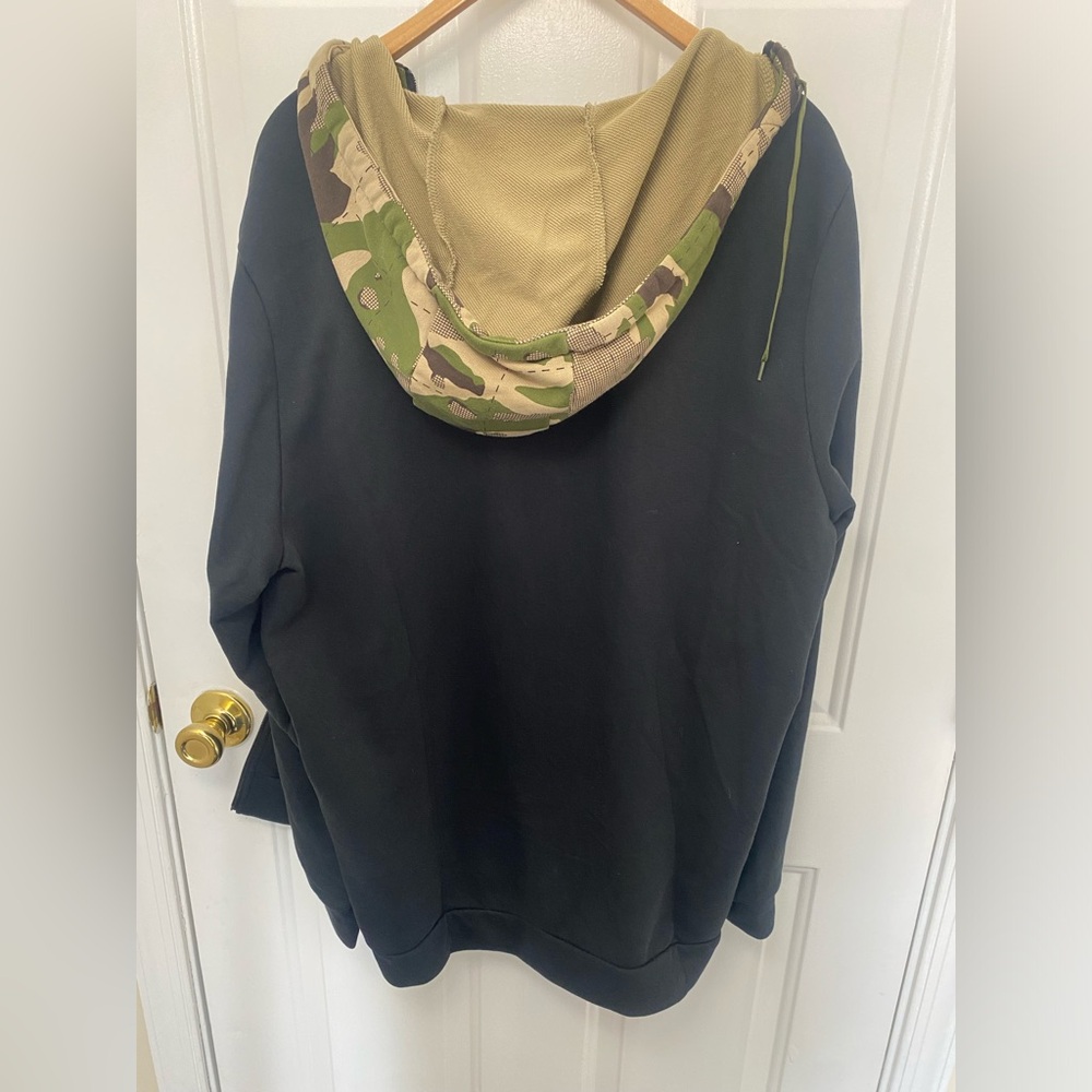 Mens Nike Black And Camouflage Full Zip Hooded Sweater Size XL - Picture 6 of 6